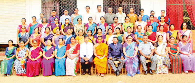 The principal with the teaching staff