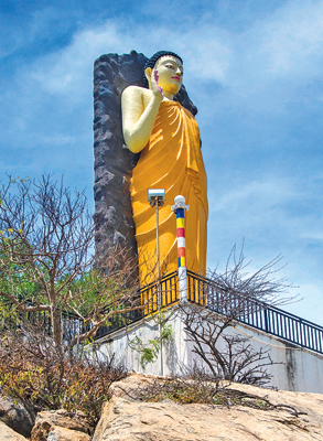 The newly built Buddha statue on the summit