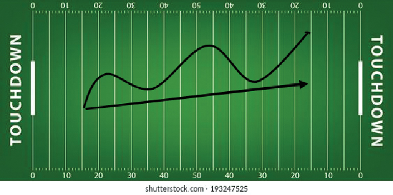 Time functions as a means to quantify the duration between events. Moving from point A to point B alters the coordinate by 70 yards, even if the actual distance covered may be much greater. It’s important to recognise that in this context, time is being used as the coordinate, and the duration between moments is equated with the distance traveled.