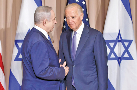 US President Joe Biden and Israeli Premier Benjamin Netanyahu