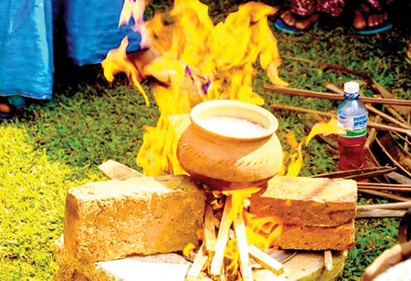 Lighting the hearth and boiling milk