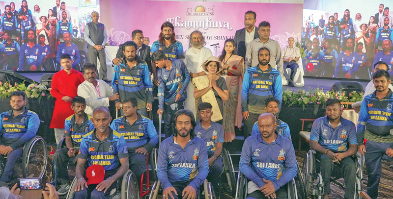 Sri Gurudev with the Sri Lanka National Wheelchair Cricket Team set to go on tour soon