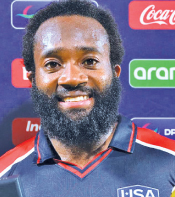 Aaron Jones the hero who showcased modern American cricket speaks at a post match interview after equalling the record of 10 sixes by West Indies great Chris Gayle in their T20 World Cup match against Canada this week