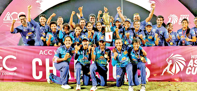 Sri Lankan Women’s cricket team winning the Asia Cup (Courtesy Internet)