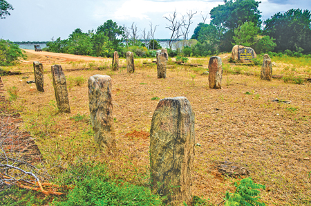 Archaeological artefacts near the reservoir