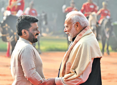 President Anura Kumara Dissanayake with Indian Prime Minister Narendra Modi