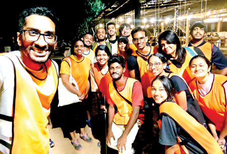 Volunteers before heading out to the beach for patrolling